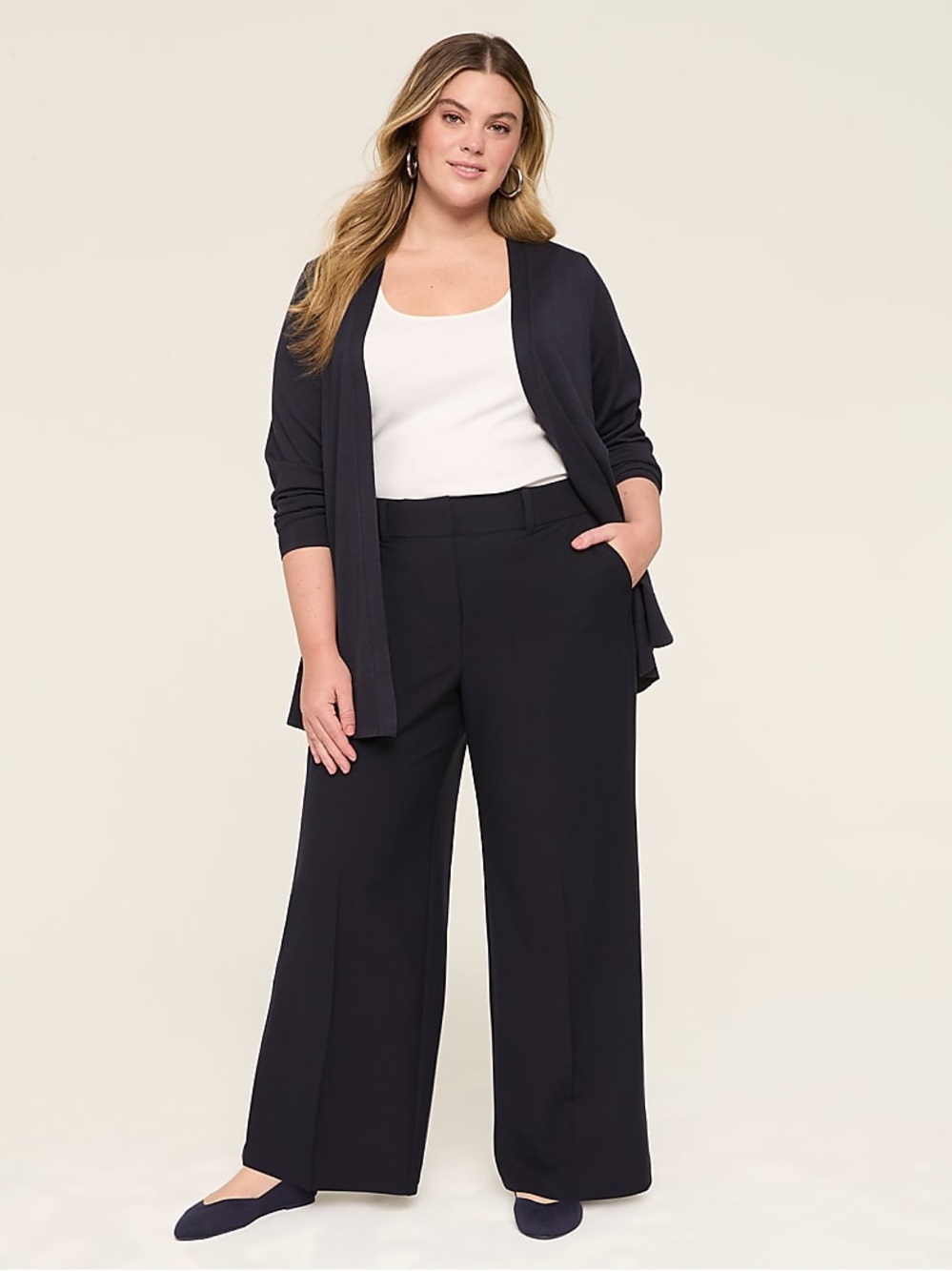 NWT Lane Bryant Perfect Drape High-Rise Wide Leg Pant (22L) - Picture 3 of 11